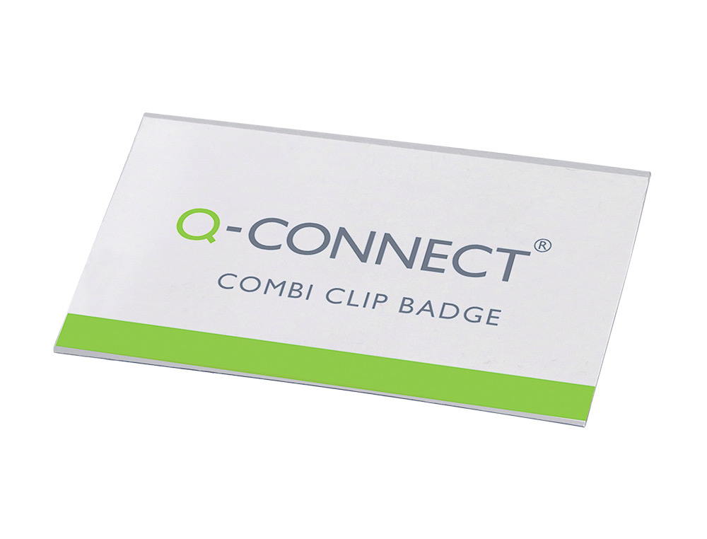 IDENTIFICADOR CON PINZA E IMPERDIBLE Q-CONNECT KF01567 54X90 MM