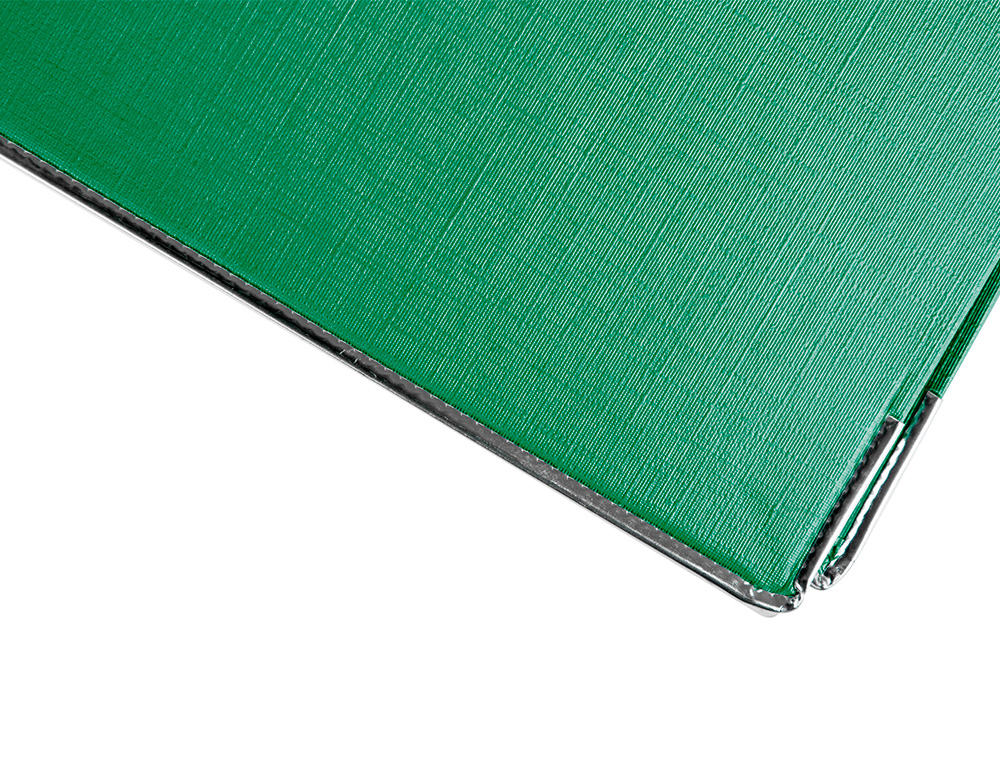 ARCHIVADOR DE PALANCA LIDERPAPEL FOLIO DOCUMENTA FORRADO PVC CON RADO LOMO 75MM VERDE COMPRESOR METALICO
