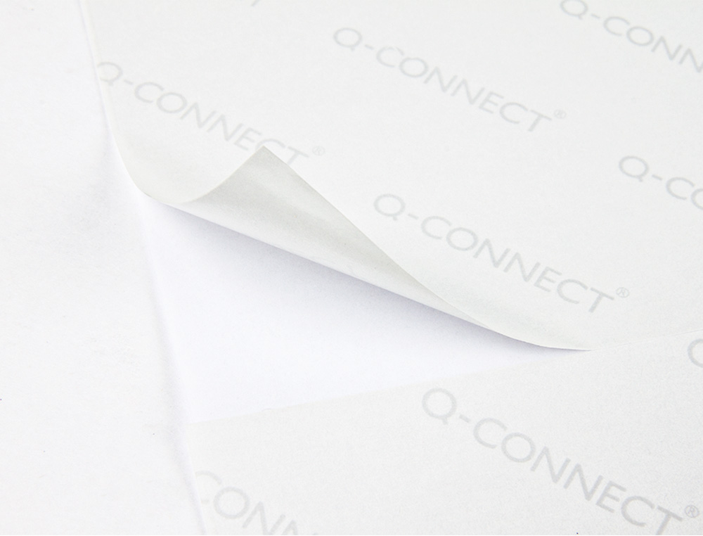 ETIQUETA ADHESIVA Q-CONNECT KF10649 -TAMAO 70X42,3 MM FOTOCOPIADORA LASER INK-JET CAJA CON 100 HOJAS DIN A4