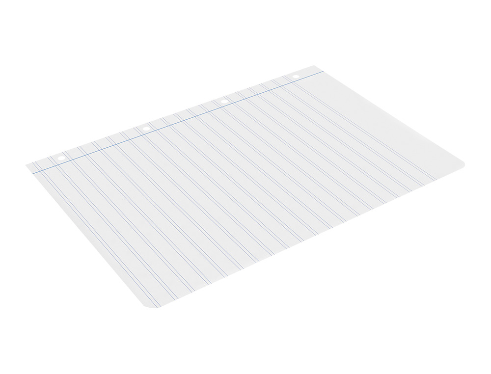 RECAMBIO LIDERPAPEL A4 100 HOJAS 60GR PAUTA 4 3.5MM CON MARGEN 4 TALADROS