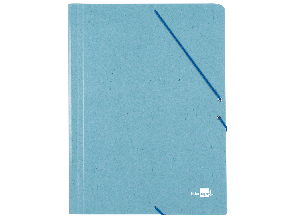 CARPETA LIDERPAPEL GOMAS TRES SOLAPAS CARTON PRESPAN A3 COLOR VERDE