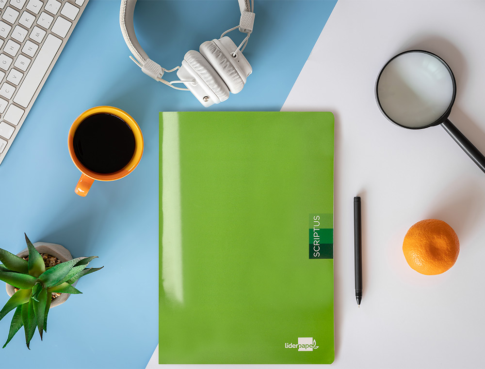 LIBRETA LIDERPAPEL SCRIPTUS A4 48 HOJAS 90GR PAUTA 4ª 3.5MM CON MARGEN