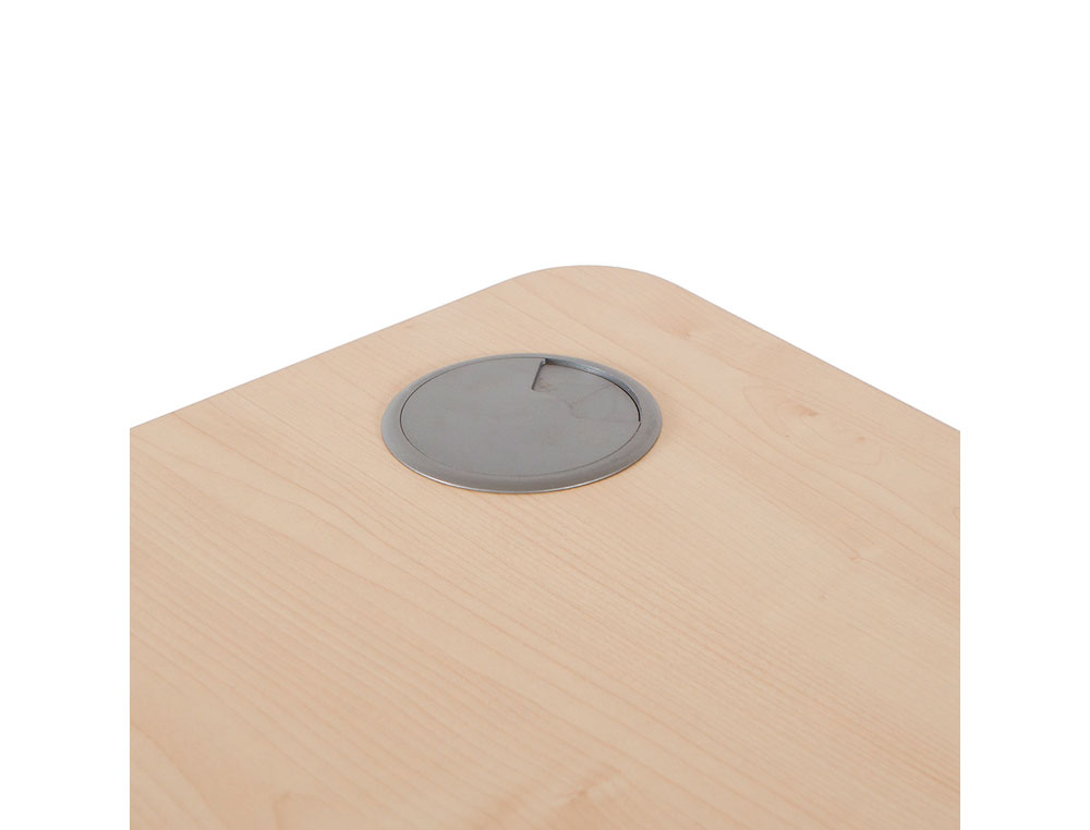 MESA ROCADA SERIE WORK 160X110X76 CM DERECHA ACABADO AW04 BLANCO/BLANCO