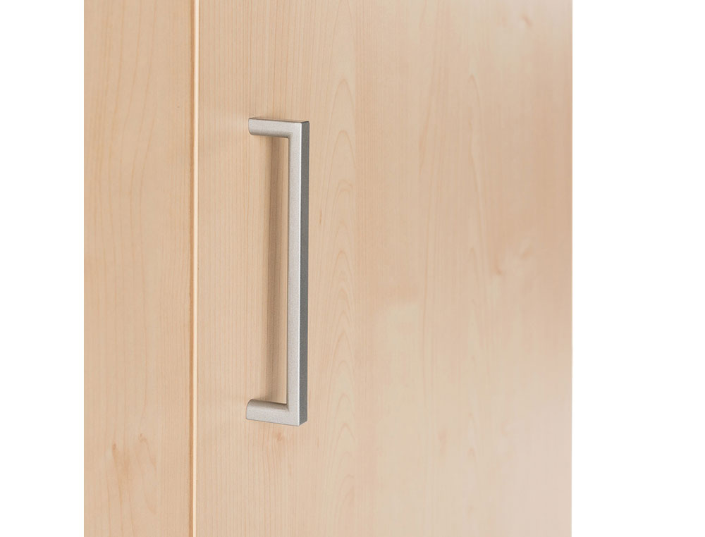 ARMARIO ROCADA CON UN ESTANTE Y DOS PUERTAS ENTERAS SERIE STORE 78X90X45 CM ACABADO GRIS/BLANCO