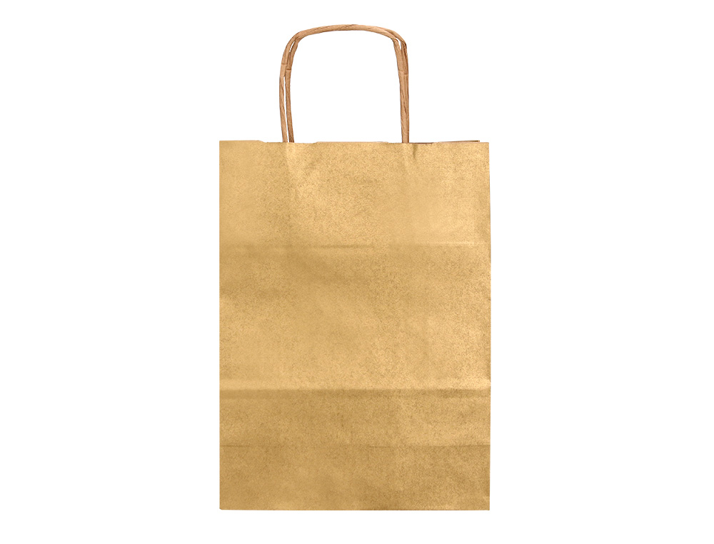 BOLSA KRAFT Q-CONNECT ORO ASA RETORCIDA 270X120X360 MM