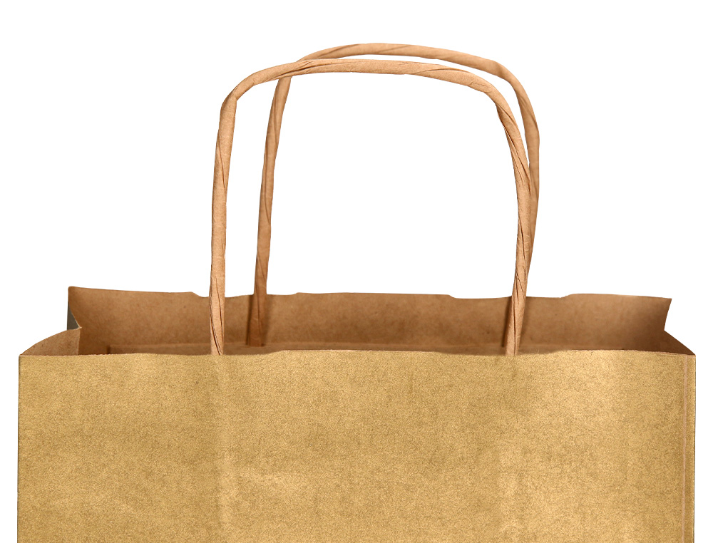 BOLSA KRAFT Q-CONNECT ORO ASA RETORCIDA 270X120X360 MM