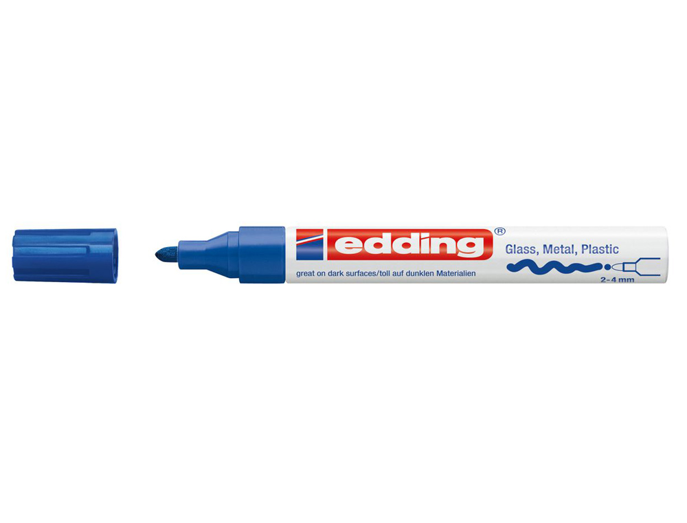 ROTULADOR EDDING PUNTA FIBRA 750 AZUL PUNTA REDONDA 3,5 MM