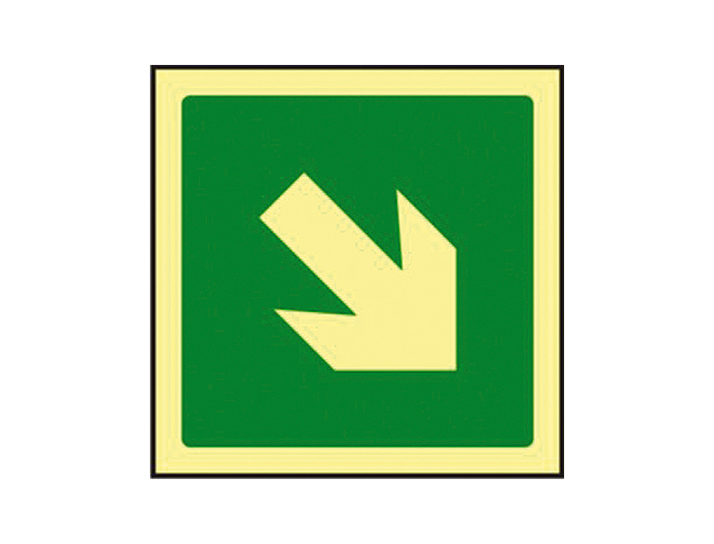 PICTOGRAMA SYSSA SEAL DE VIA DE EVACUACION EN PVC FOTOLUMINISCENTE 224X224 MM