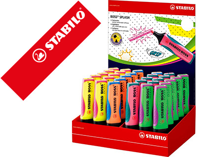 ROTULADOR STABILO BOSS SPLASH 75 EXPOSITOR SOBREMESA DE 30 UNIDADES COLORES SURTIDOS