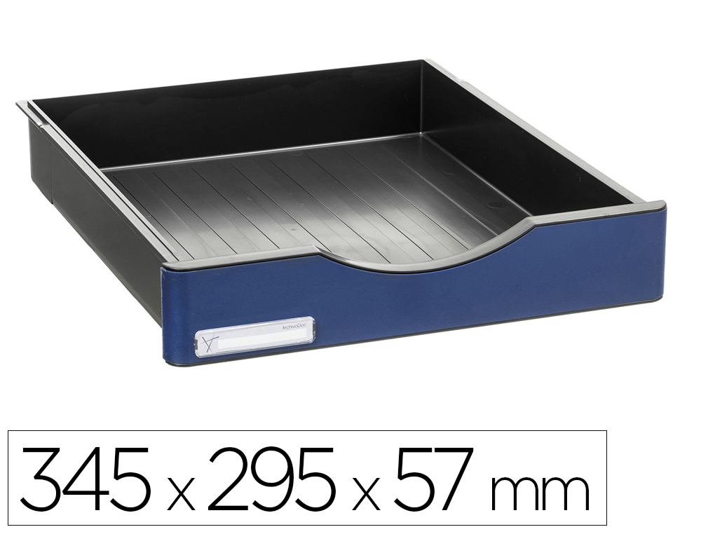 CAJON MODULAR ARCHIVO 2000 ARCHIVODOC GRANDE FRONTAL INTERCAMBIABLE COLOR AZUL 345X295X57 MM