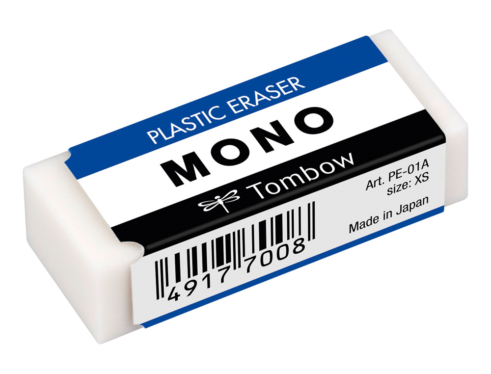 GOMA DE BORRAR TOMBOW PVC MONO TAMAO XS