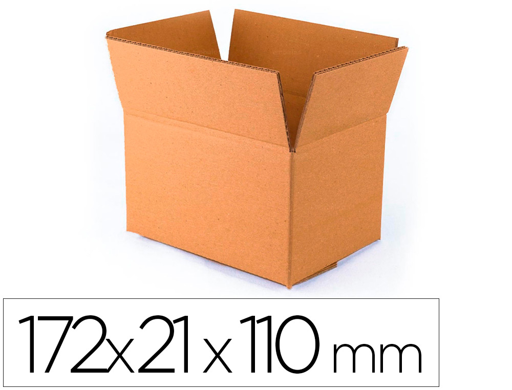 CAJA PARA EMBALAR Q-CONNECT USOS VARIOS CARTON DOBLE CANAL MARRON 172X217X110 MM