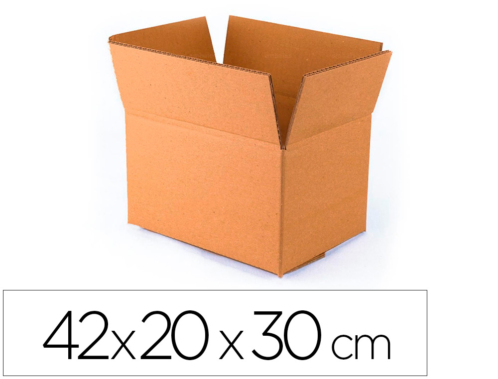 CAJA DE EMBALAR MARRON Q-CONNECT DOBLE CANAL 420X200X300 MM