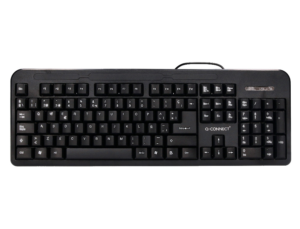 TECLADO Q-CONNECT NEGRO CON CABLE 1,5 M COMPATIBLE WINDOWS 95 / 98 / NT / ME / 2000 / XP / 7 / 8 / VISTA