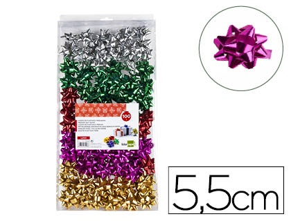 LAZOS LIDERPAPEL FANTASIA MEDIANOS METALIZADOS COLORES SURTIDOS
