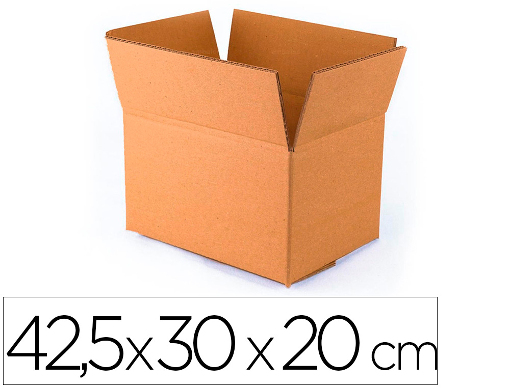 CAJA PARA EMBALAR Q-CONNECT FONDO AUTOMATICO MEDIDAS 425X300X200 MM ESPESOR CARTON 3 MM