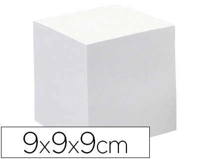 TACO PAPEL QUO VADIS ENCOLADO BLANCO 680 HOJAS 100% RECICLADO 90 G/M2 90X90X90 MM